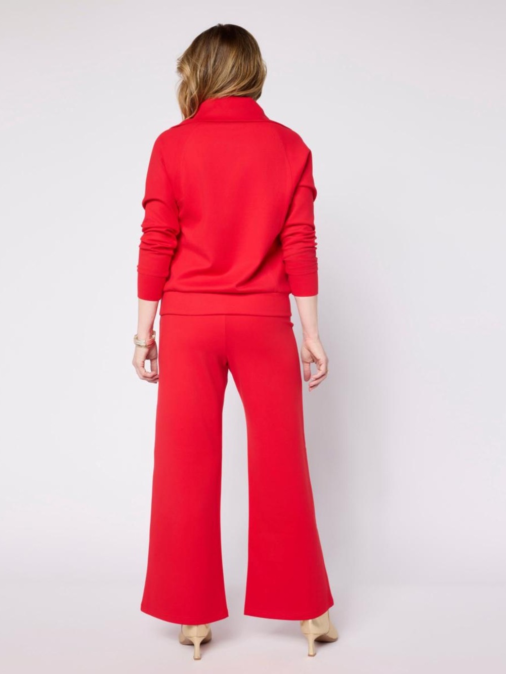 Joy Mangano Vibrant Red Wide-Leg Knit Pants